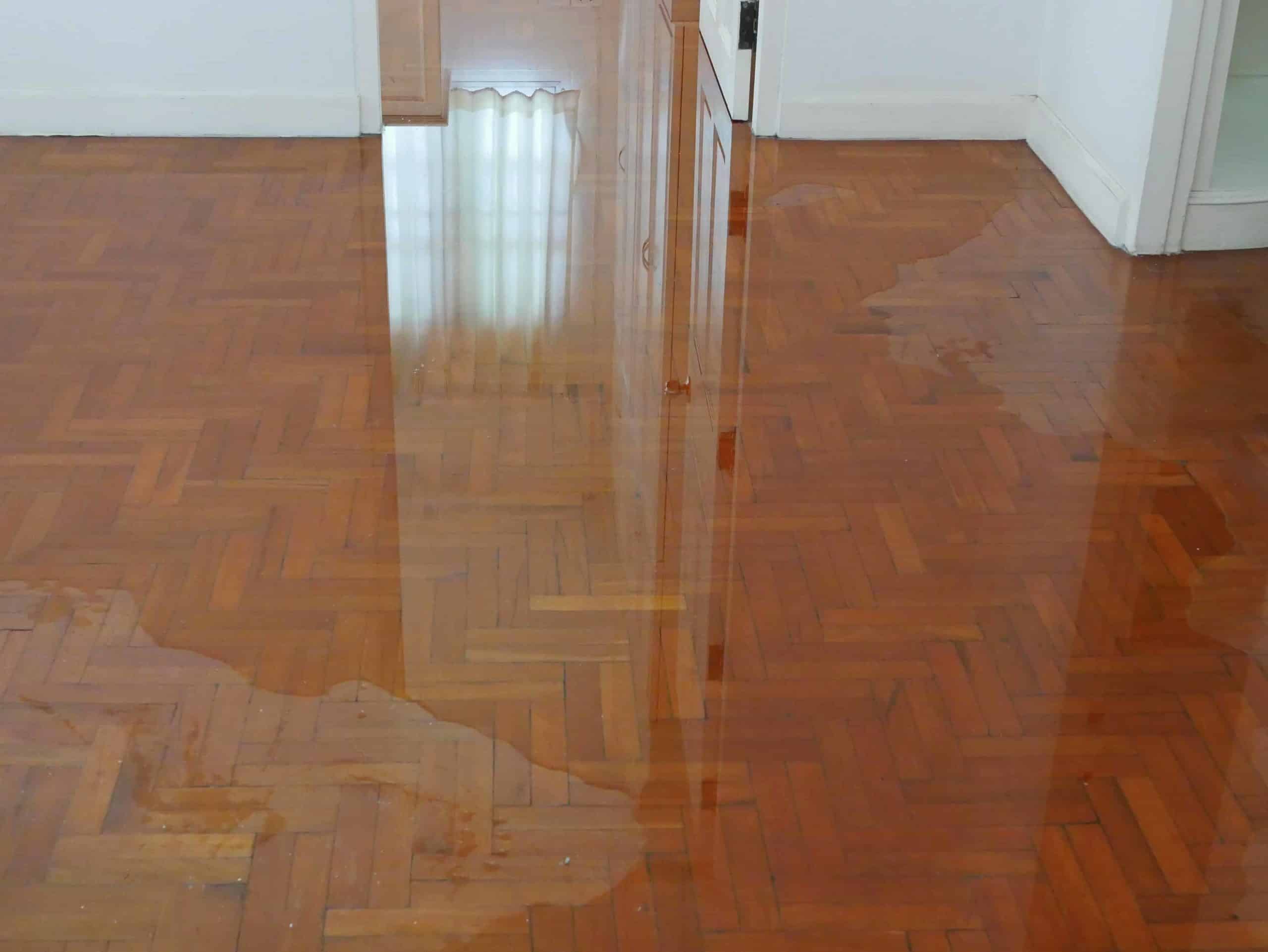 Water damage to home interior requiring restoration services