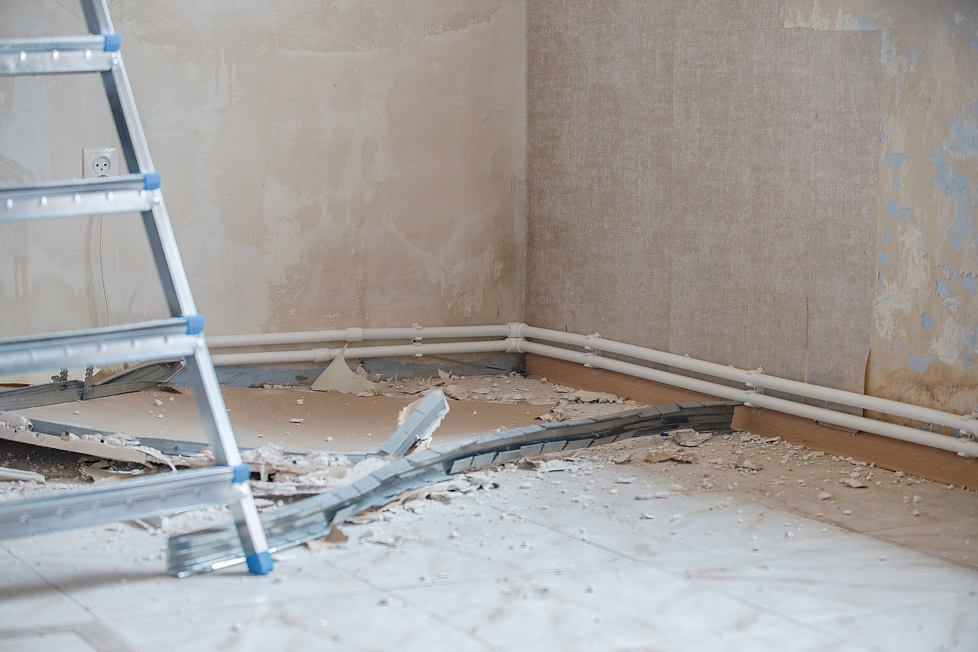 Active reconstruction and repair work in residential home by My Dry Team