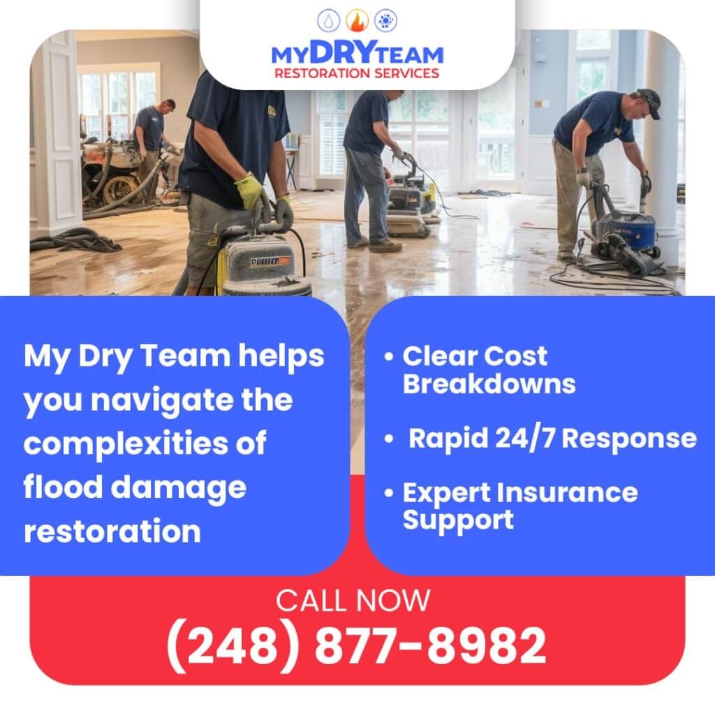 Flood damage restoration