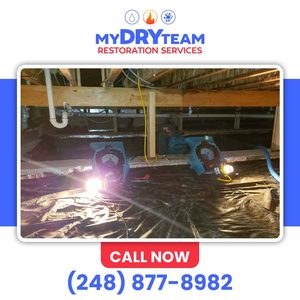 Home requiring flood cleanup after a storm
