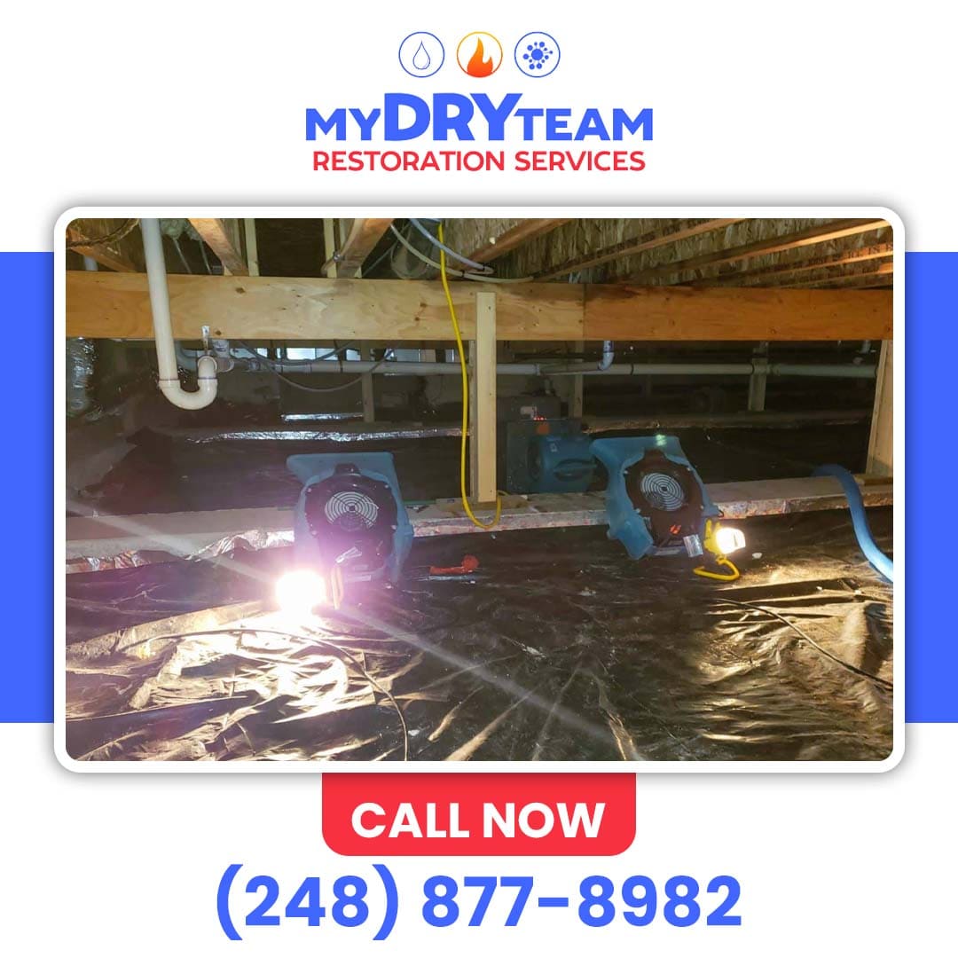 Home requiring flood cleanup after a storm